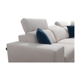 Alto III corner sofa with slats, sleeping function, and adjustable headrests in Plecionka fabric, Sawana 72