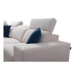 Alto III corner sofa with slats, sleeping function, and adjustable headrests in Plecionka fabric, Sawana 26