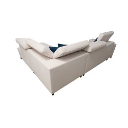 Alto VII corner sofa with slats, sleeping function, and adjustable features.