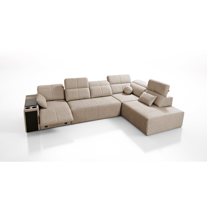 Elegant Corner Sofa 'Milano XI Mix' with Woven Fabric, Verita 88 Elegant Corner Sofa 'Milano XI Mix' with Woven Fabric, Verita 88