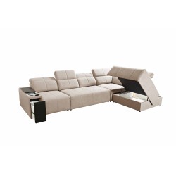 Elegant Corner Sofa 'Milano XI Mix' with Woven Fabric, Verita 88 Elegant Corner Sofa 'Milano XI Mix' with Woven Fabric, Verita 88