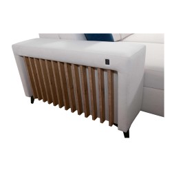 Sofá esquinero Alto XI con lamas y función de cama - Elegancia y funcionalidad en uno.