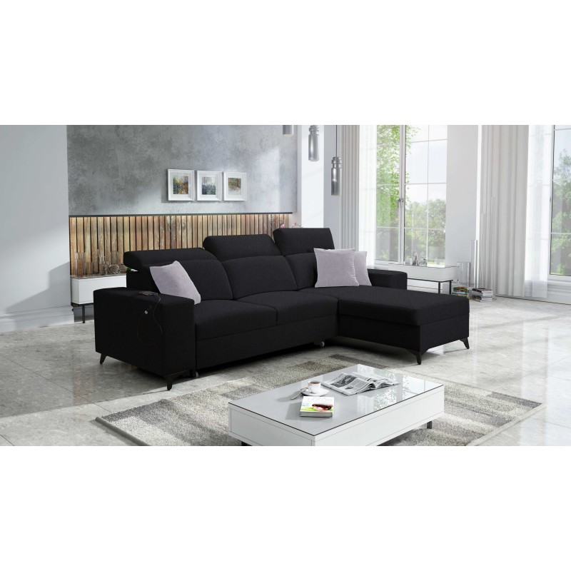 Ecksofa Alto I Mix I mit Schlaffunktion und verstellbaren Kopfstützen - Flechtwerk, Sawana 14 Ecksofa Alto I Mix I mit Schlaffunktion und verstellbaren Kopfstützen - Flechtwerk, Sawana 14