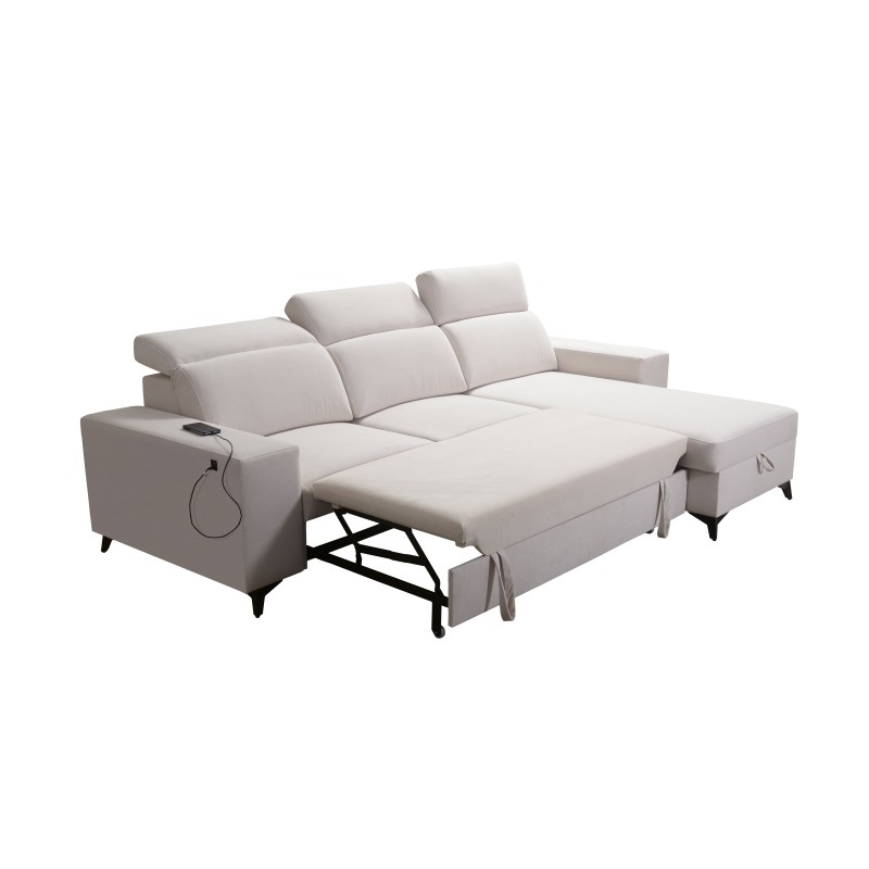 Ecksofa Alto I Mix I mit Schlaffunktion und verstellbaren Kopfstützen - Flechtwerk, Sawana 14 Ecksofa Alto I Mix I mit Schlaffunktion und verstellbaren Kopfstützen - Flechtwerk, Sawana 14