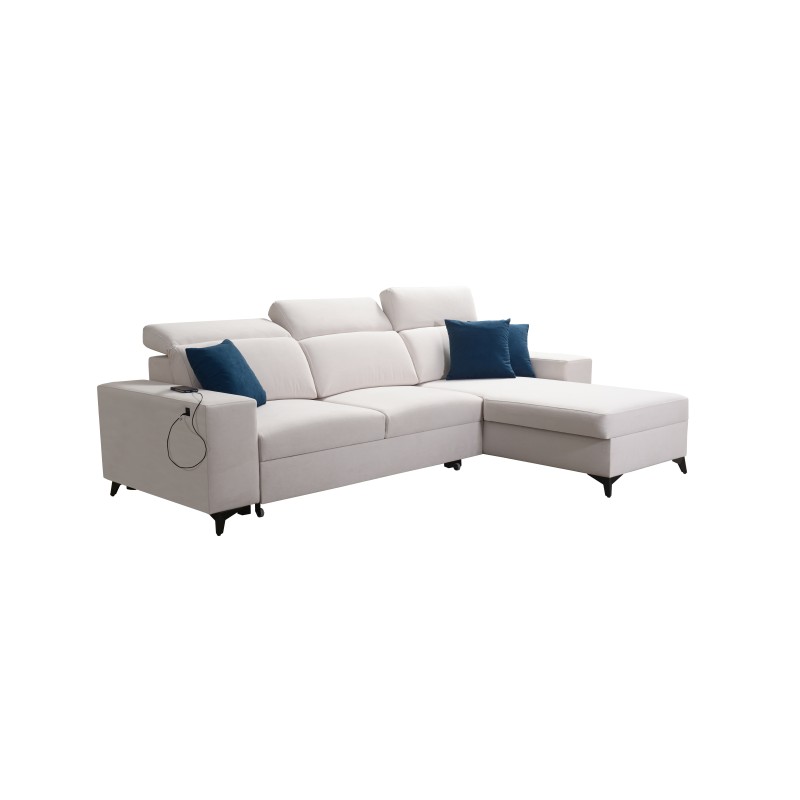 Ecksofa Alto I Mix I mit Schlaffunktion und verstellbaren Kopfstützen - Gewebe, Sawana 61 Ecksofa Alto I Mix I mit Schlaffunktion und verstellbaren Kopfstützen - Gewebe, Sawana 61