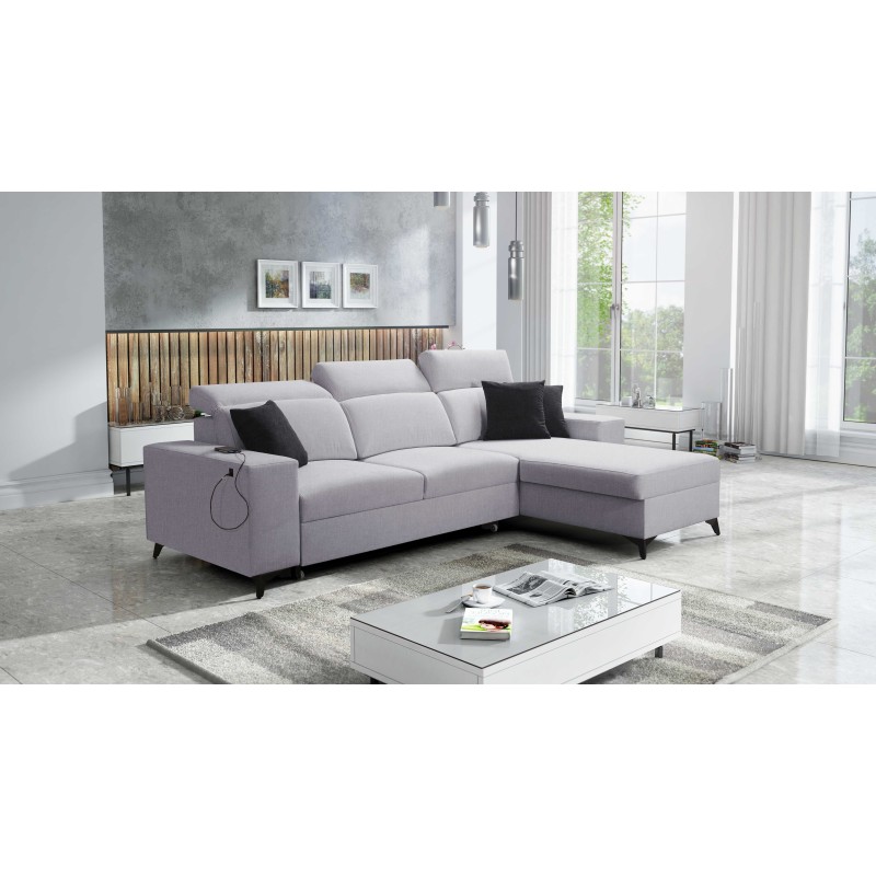 Ecksofa Alto I mix I mit Schlaffunktion und verstellbaren Kopfstützen - Gewebe, Sawana 84 Ecksofa Alto I mix I mit Schlaffunktion und verstellbaren Kopfstützen - Gewebe, Sawana 84