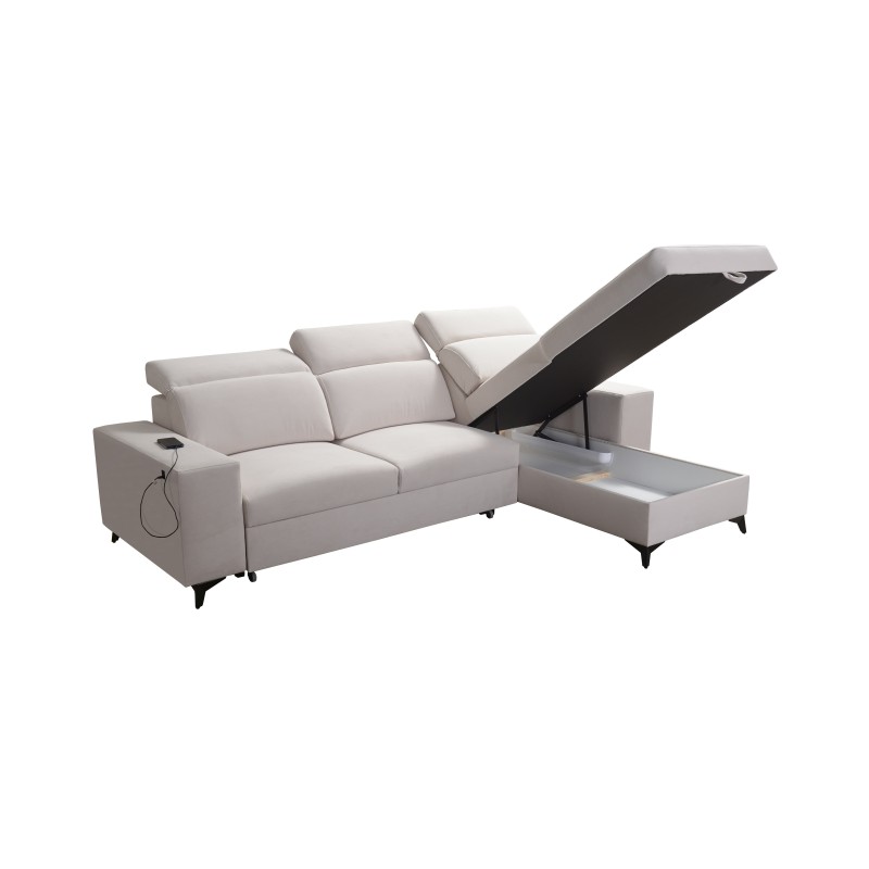 Ecksofa Alto I mix I mit Schlaffunktion und verstellbaren Kopfstützen - Gewebe, Sawana 84 Ecksofa Alto I mix I mit Schlaffunktion und verstellbaren Kopfstützen - Gewebe, Sawana 84