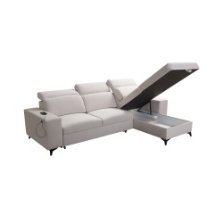 Alto I Corner Sofa Mix I with Sleeping Function and Adjustable Headrests - Weave, Sawana 96