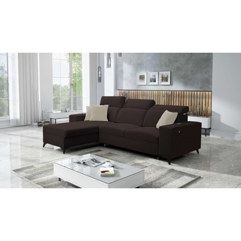 Ecksofa Alto I mix I mit Schlaffunktion und verstellbaren Kopfstützen - Gewebe, Sawana 26 Ecksofa Alto I mix I mit Schlaffunktion und verstellbaren Kopfstützen - Gewebe, Sawana 26