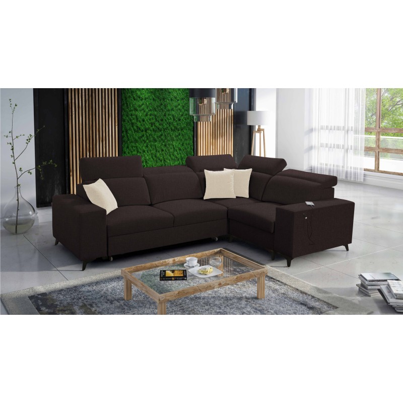 Alto II Mix Corner Sofa with Sleeping Function - Comfortable and Functional Furniture with Plecionka, Sawana 26 | Your Store Nam