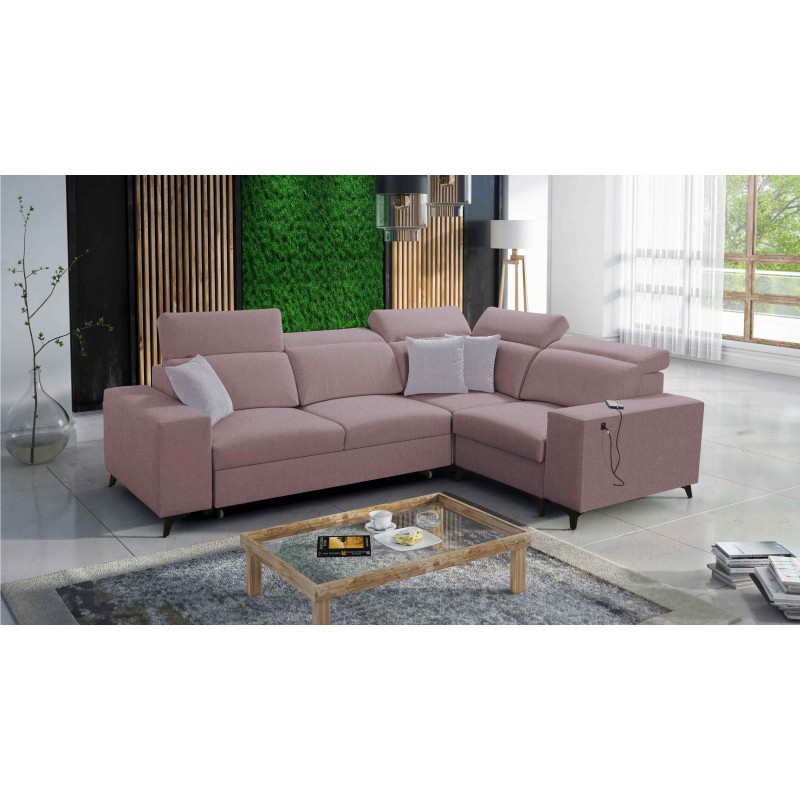 Esquinero Alto II Mix con función de cama - Mueble cómodo y funcional con Plecionka, Sawana 61 | Nombre de Tu Tienda