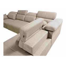 Elegant 'Milano XI Mix' Corner Sofa with Woven Fabric, Verita 75 Elegant 'Milano XI Mix' Corner Sofa with Woven Fabric, Verita 75
