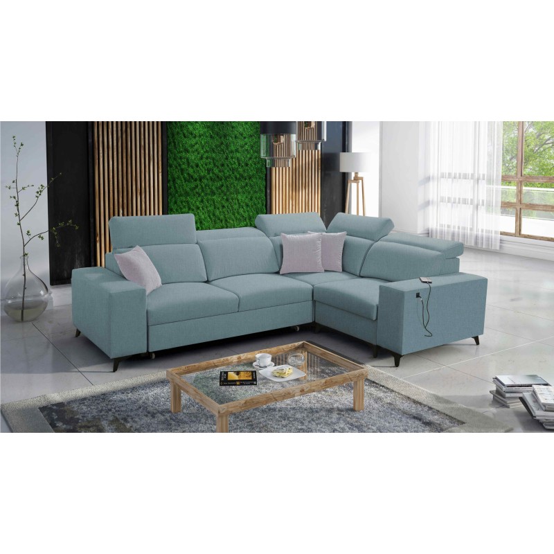 Esquinero Alto II Mix con función de cama - Mueble cómodo y funcional con Plecionka, Sawana 72 | Nombre de Tu Tienda