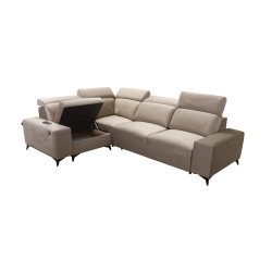 Sofá esquinero Alto II Mix con función de cama - Mueble cómodo y funcional con Plecionka, Sawana 96 | Nombre de tu tienda