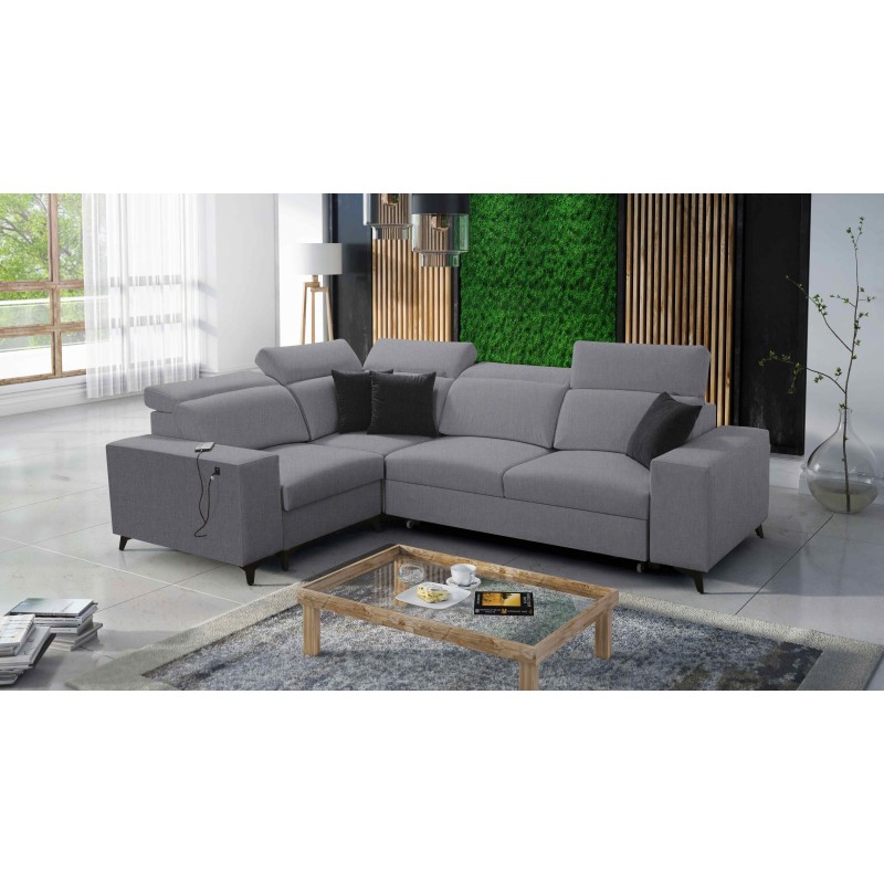 Sofá esquinero Alto II Mix con función de cama - Mueble cómodo y funcional de Plecionka, Sawana 21 | Nombre de Tu Tienda