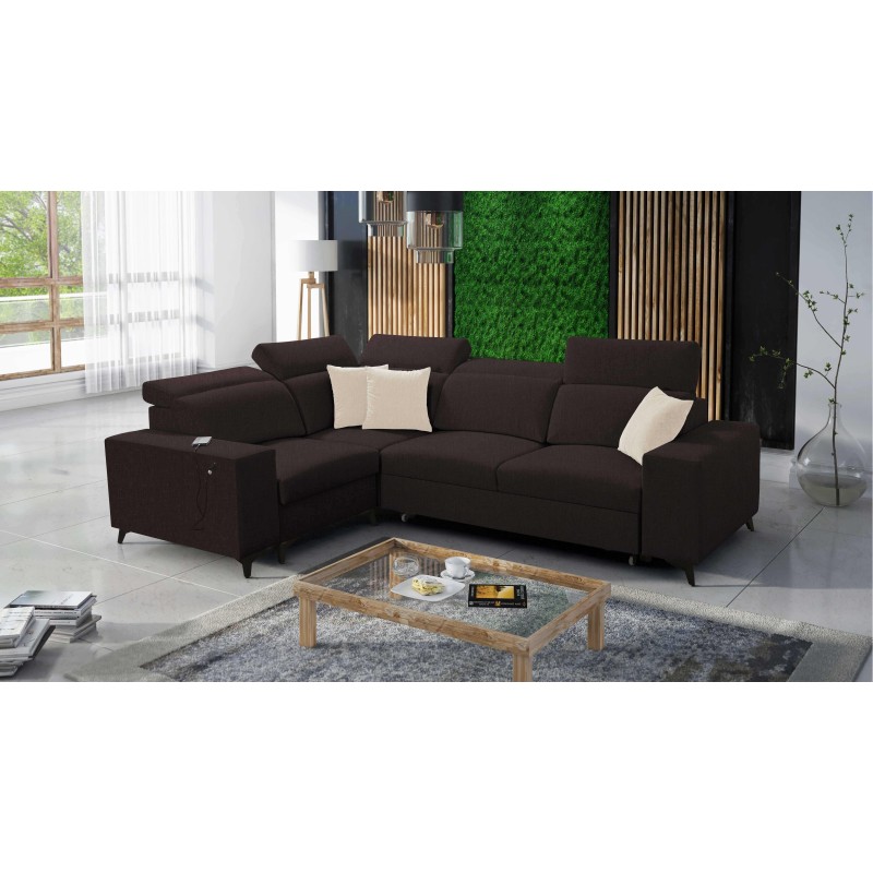 Esquinero Alto II Mix con función de cama - Mueble cómodo y funcional con Plecionka, Sawana 26 | Nombre de Tu Tienda