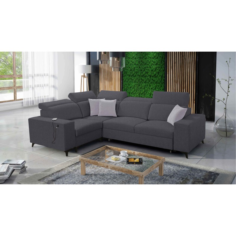 Alto II Mix Corner Sofa with Sleeping Function - Comfortable and Functional Furniture with Plecionka, Sawana 96 | Your Store Nam