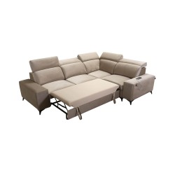 Alto II Mix Corner Sofa with Sleeping Function - Comfortable and Functional Furniture with Plecionka, Sawana 96 | Your Store Nam
