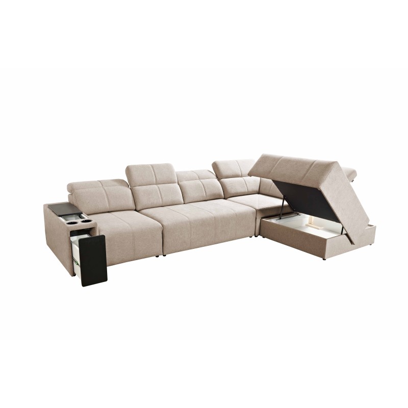 Elegant 'Milano XI Mix' Corner Sofa in Woven Fabric, Verita 39 Elegant 'Milano XI Mix' Corner Sofa in Woven Fabric, Verita 39