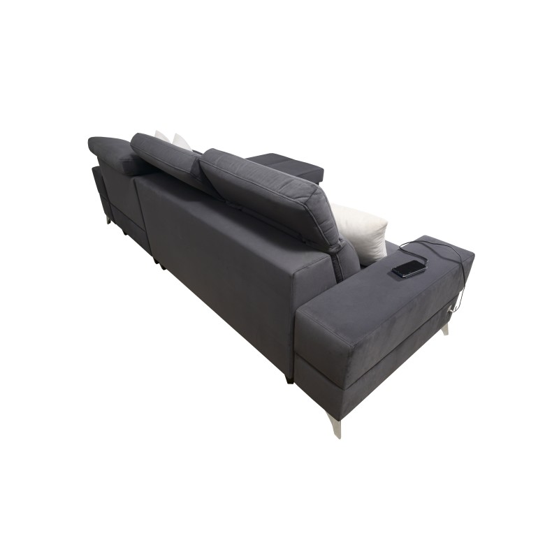 Luxury corner sofa Porto I with sleeping function - Velvet | Hydrophobic, Casablanca 2313 Luxury corner sofa Porto I with sleeping function - Velvet | Hydrophobic, Casablanca 2313