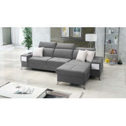 Luxuriöses Ecksofa Porto I mit Schlaffunktion - Samt | Hydrophob, Casablanca 2314