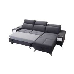 Luxury corner sofa Porto I with sleeping function - Velvet | Hydrophobic, Casablanca 2314 Luxury corner sofa Porto I with sleeping function - Velvet | Hydrophobic, Casablanca 2314
