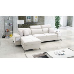 Luxuriöse Ecksofa Porto I mit Schlaffunktion - Velours | Hydrophob, Casablanca 2301
