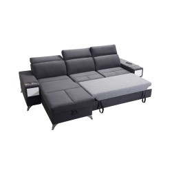 Luxuriöses Ecksofa Porto I mit Schlaffunktion - Samt | Hydrophob, Casablanca 2314 Luxuriöses Ecksofa Porto I mit Schlaffunktion - Samt | Hydrophob, Casablanca 2314