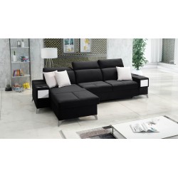 Luxus-Ecksofa Porto I mit Schlaffunktion - Samt | Hydrophob, Casablanca 2316