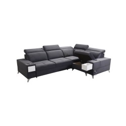 Ecksofa Porto II mit Schlaffunktion, ausziehbare Schublade, USB-Anschluss - Velours | Hydrophob, Casablanca 2313 Ecksofa Porto II mit Schlaffunktion, ausziehbare Schublade, USB-Anschluss - Velours | Hydrophob, Casablanca 2313