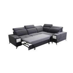 Ecksofa Porto II mit Schlaffunktion, ausziehbare Schublade, USB-Anschluss - Velours | Hydrophob, Casablanca 2313 Ecksofa Porto II mit Schlaffunktion, ausziehbare Schublade, USB-Anschluss - Velours | Hydrophob, Casablanca 2313