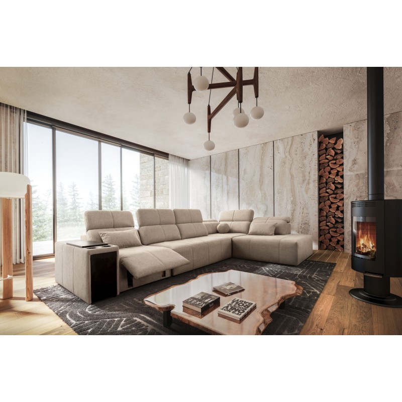 Elegant 'Milano XI Mix' Corner Sofa in Woven Fabric, Verita 09 Elegant 'Milano XI Mix' Corner Sofa in Woven Fabric, Verita 09