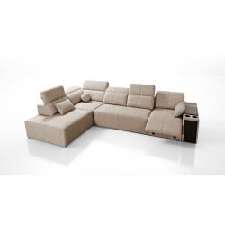 Elegant Corner Sofa 'Milano XI Mix' with Woven Fabric, Verita 88