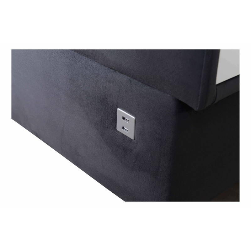 Porto IX Ecksofa mit Schlaffunktion | Velours | Hydrophob, Casablanca 2301 | Verstellbare Kopfstützen | USB-Anschluss Porto IX Ecksofa mit Schlaffunktion | Velours | Hydrophob, Casablanca 2301 | Verstellbare Kopfstützen | USB-Anschluss
