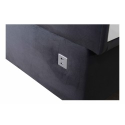 Sofá esquinero Porto IX con función de cama | Terciopelo | Hidrofóbico, Casablanca 2304 | Reposacabezas ajustables | Puerto USB Sofá esquinero Porto IX con función de cama | Terciopelo | Hidrofóbico, Casablanca 2304 | Reposacabezas ajustables | Puerto USB