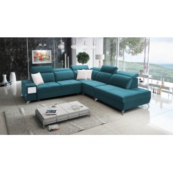 Narożnik Porto IX z funkcją spania | Welur | Hydrofobowa, Casablanca 2313 | Regulowane zagłówki | Port USB