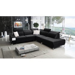 Narożnik Porto IX z funkcją spania | Welur | Hydrofobowa, Casablanca 2316 | Regulowane zagłówki | Port USB