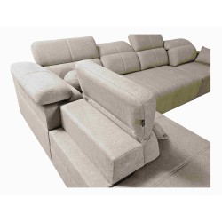 Elegant 'Milano XI Mix' Corner Sofa in Woven Fabric, Verita 76