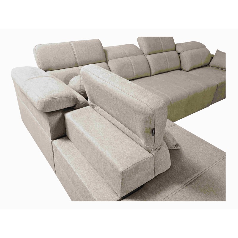 Elegant 'Milano XI Mix' Corner Sofa with Woven Fabric, Verita 75 Elegant 'Milano XI Mix' Corner Sofa with Woven Fabric, Verita 75