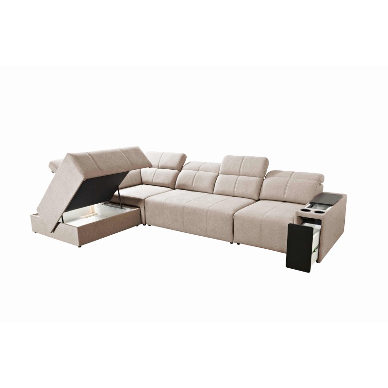 Elegant 'Milano XI Mix' Corner Sofa with Woven Fabric, Verita 75 Elegant 'Milano XI Mix' Corner Sofa with Woven Fabric, Verita 75