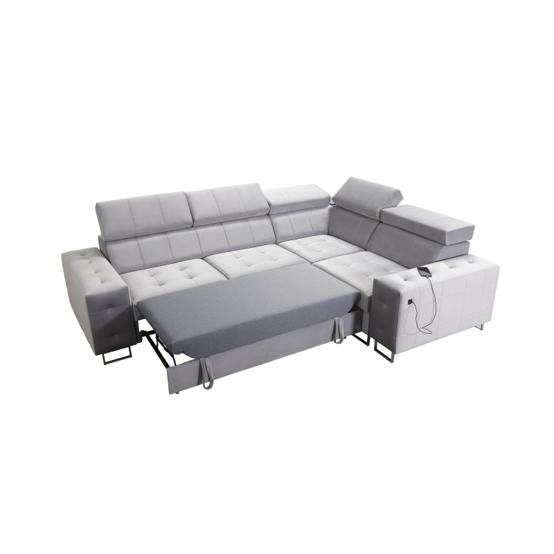 Fusion II Corner Sofa with Sleeping Function in Velour Fabric | Hydrophobic, Magic Velvet 2221 | The Perfect Furniture for Your Fusion II Corner Sofa with Sleeping Function in Velour Fabric | Hydrophobic, Magic Velvet 2221 | The Perfect Furniture for Your