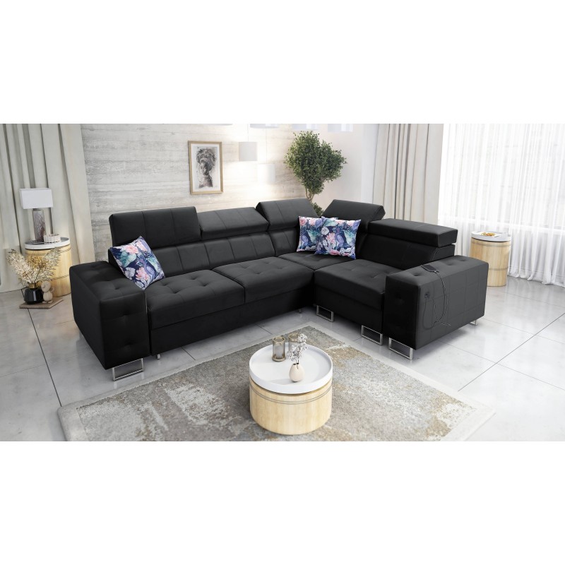 Ecksofa Fusion II mit Schlaffunktion in Samtstoff | Hydrophob, Magic Velvet 2219 | Das ideale Möbelstück für Ihr Wohnzimmer Ecksofa Fusion II mit Schlaffunktion in Samtstoff | Hydrophob, Magic Velvet 2219 | Das ideale Möbelstück für Ihr Wohnzimmer