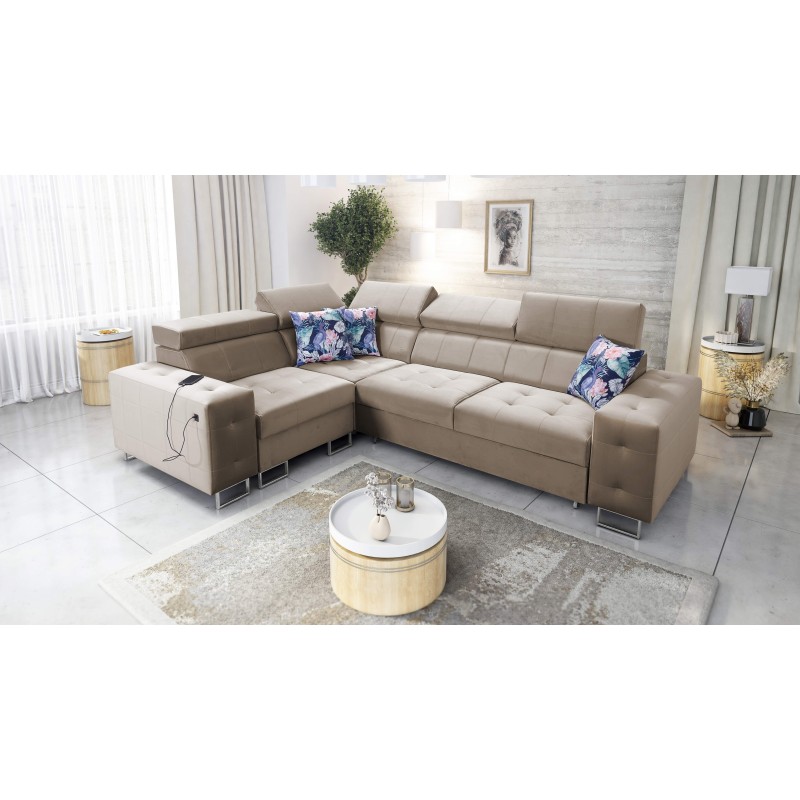 Ecksofa Fusion II mit Schlaffunktion im Stoff Velours | Hydrophob, Magic Velvet 2282 | Das ideale Möbelstück für Ihr Wohnzimmer Ecksofa Fusion II mit Schlaffunktion im Stoff Velours | Hydrophob, Magic Velvet 2282 | Das ideale Möbelstück für Ihr Wohnzimmer