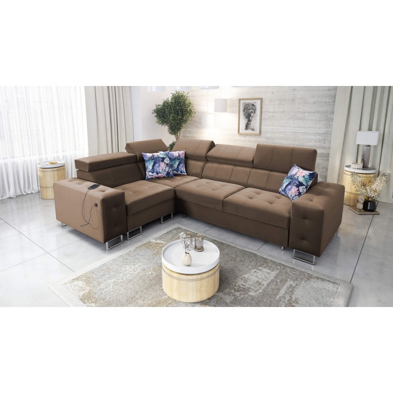 Ecksofa Fusion II mit Schlaffunktion in Samtstoff | Hydrophob, Magic Velvet 2299 | Das ideale Möbelstück für Ihr Wohnzimmer Ecksofa Fusion II mit Schlaffunktion in Samtstoff | Hydrophob, Magic Velvet 2299 | Das ideale Möbelstück für Ihr Wohnzimmer