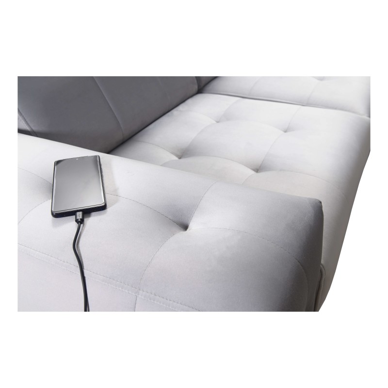 Fusion III corner sofa with quilted seat, sleeping function | [NAZWA SKLEPU]