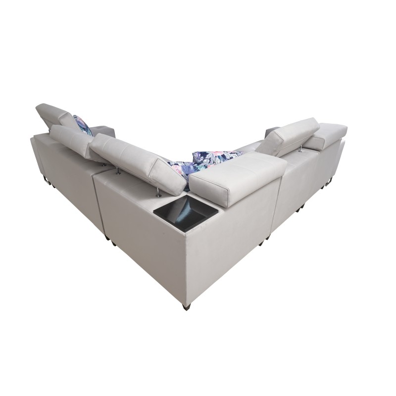 Fusion III corner sofa with quilted seat, sleeping function | [NAZWA SKLEPU]