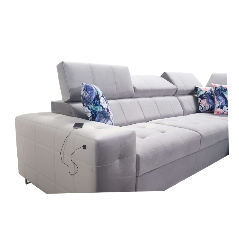 Corner Sofa Fusion VII with Sleeping Function and Adjustable Headrests | [Your Company]