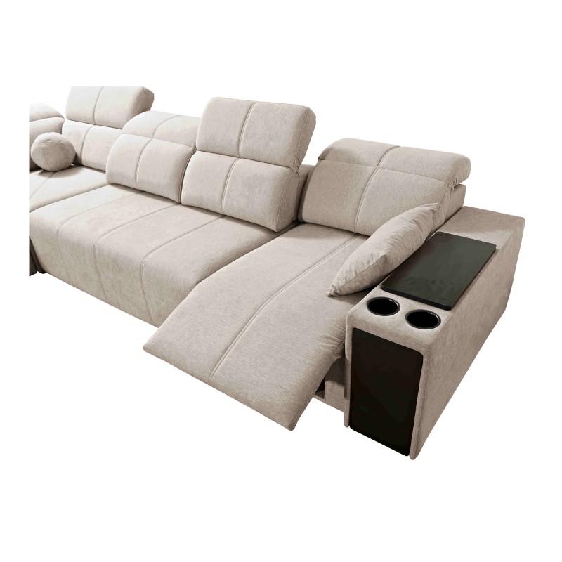 Elegant Corner Sofa 'Milano XI Mix' with Woven Fabric, Verita 28 Elegant Corner Sofa 'Milano XI Mix' with Woven Fabric, Verita 28