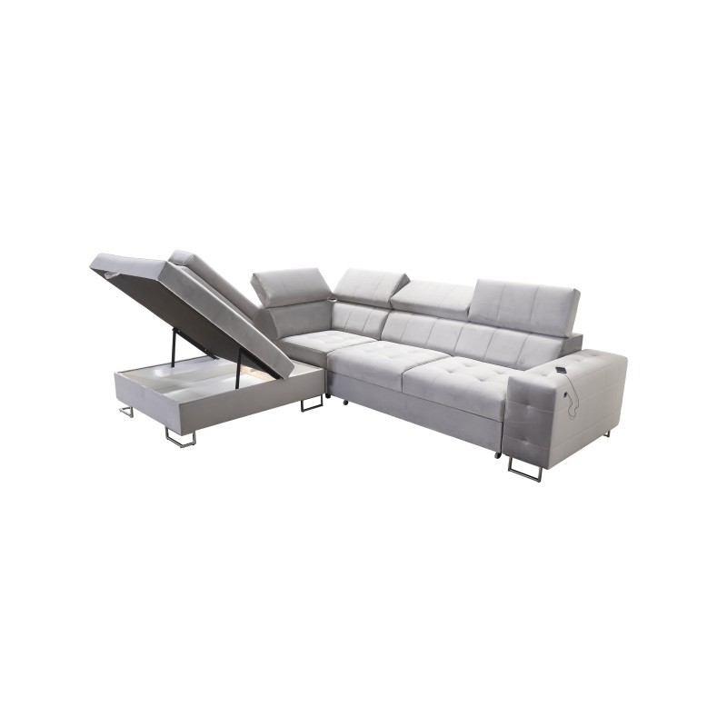 Corner Sofa Fusion VII with Sleeping Function and Adjustable Headrests | [Your Company]