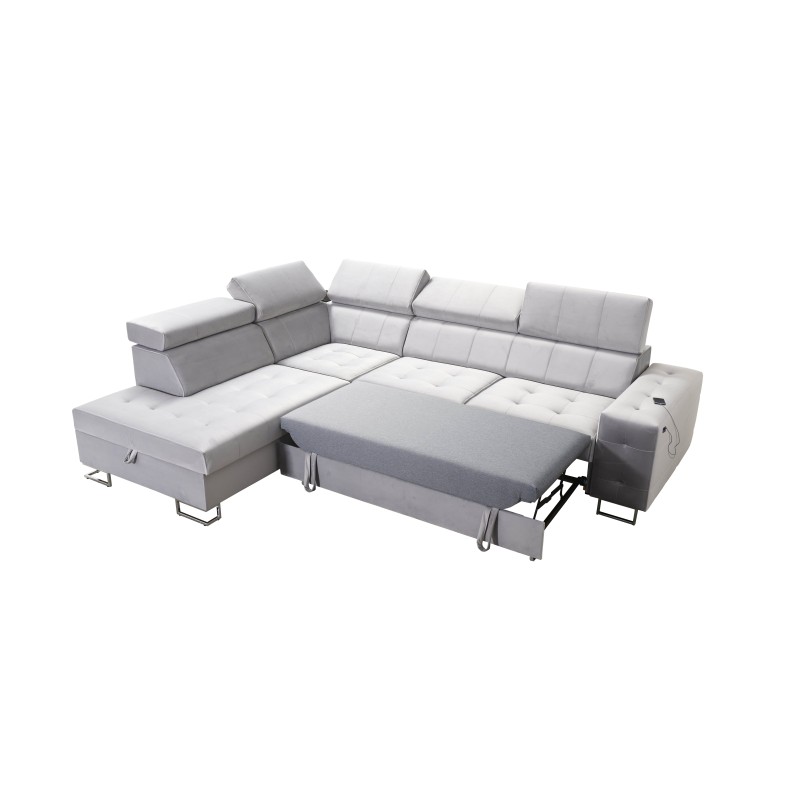 Esquina Fusion VII con función de cama y reposacabezas ajustables | [Twoja Firma]